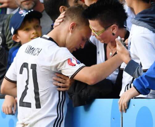 Anja Kimmich with her son, Joshua Kimmich